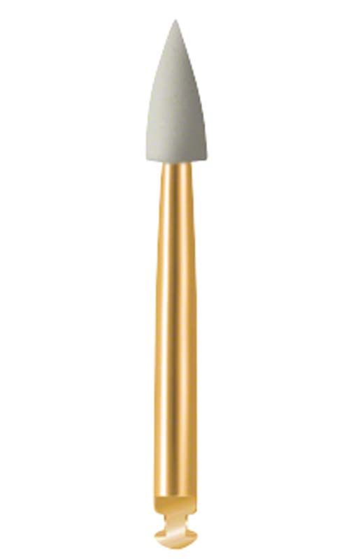 Minispitze für Hochglanzpolitur, EVE DIACOMP® plus DCP-W11f, mit goldfarbenem Griff.