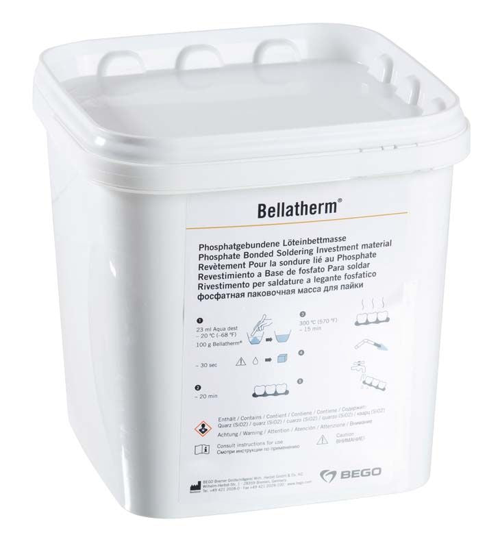 Phosphatgebundene Löteinbettmasse Bellatherm® von Medic-Star für Dentalanwendungen.