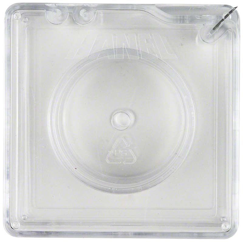 HANEL Folien Dispenser aus transparentem Kunststoff mit integriertem Edelstahl-Messer.