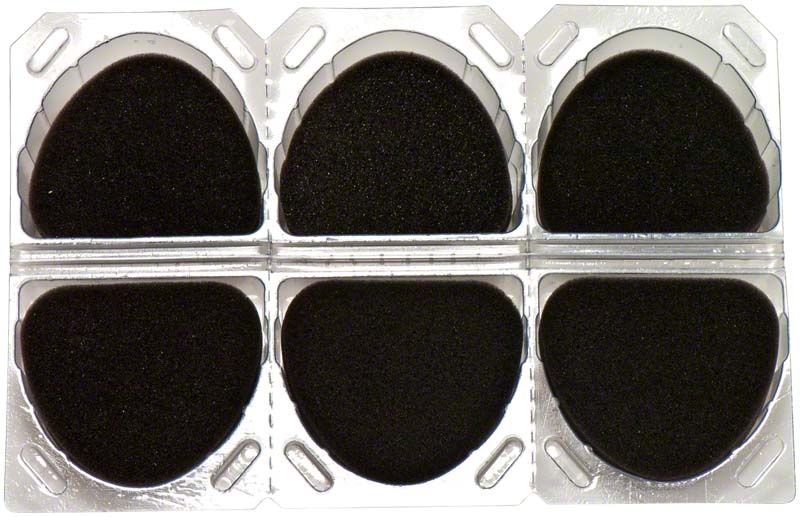 Kunststoffverpackung Fripack 2 groß, oval, 3-teilig mit schwarzem Innenpolster.