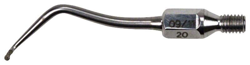 SONICflex retro Spitze Nr. 20 links, gebogener Edelstahl-Aufsatz.