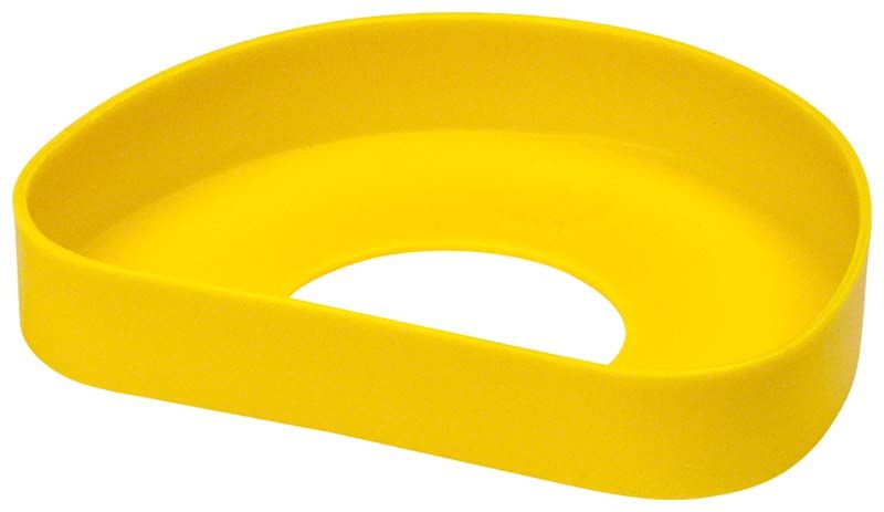 Gelbe Vario-Dublierküvette Größe C in Form eines offenen Ovals.