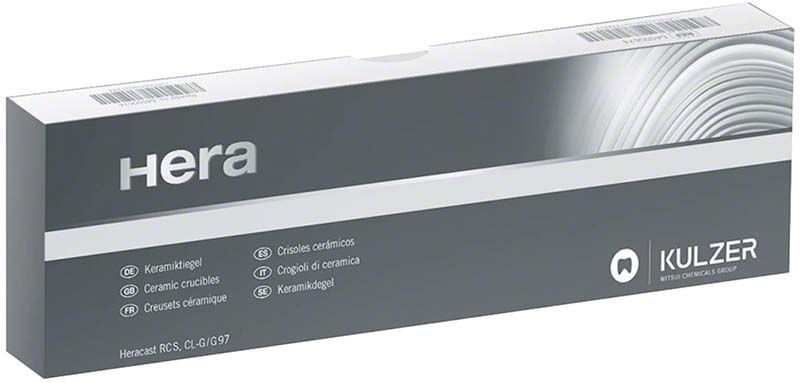 Grauer Karton mit Aufschrift "Hera" und Kulzer-Logo.