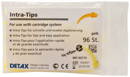 Intraoral Tips Automix 2 gelb, Packung mit 96 Stück.