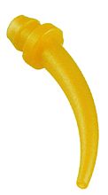 Intraoralspitze Automix 2 gelb, Detailansicht eines Applikationstipps.