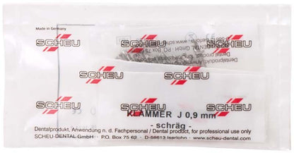 Verpackung mit J-Klammer schräg Ø 0,9mm, 100 Stück, von medic-star.