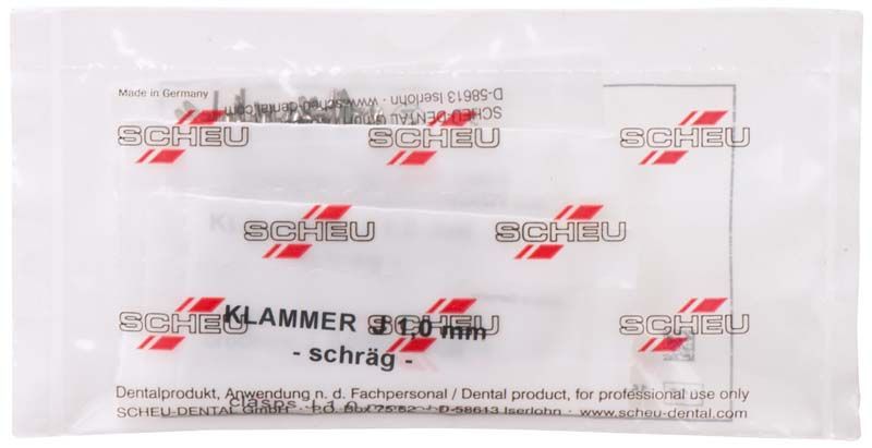 J-Klammer schräg Ø 1,0mm - 100 Stück