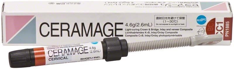 Ceramage Hals CC1 Komposit-Spritze und Verpackung von Shofu Dental