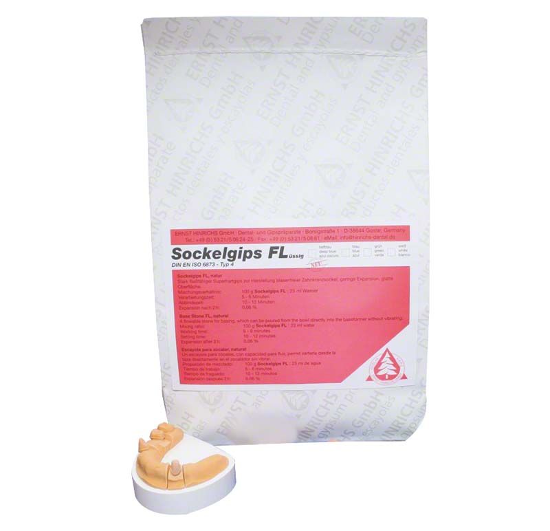 Sockelgips Flüssig weiß 25 kg von Ernst Hinrichs, Produktverpackung.