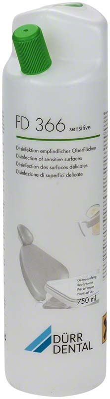 Desinfektionslösung FD 366 sensitive für empfindliche Oberflächen, 750 ml Flasche.