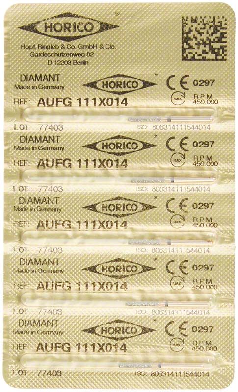 Verpackung von Löwenschleifer AuFG 111X 014 mit Diamantbeschichtung.