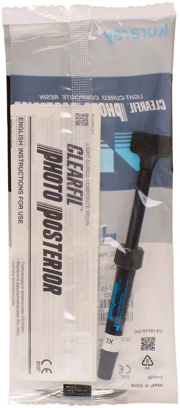 Klarfil Photo Posterior Spritze XL in Originalverpackung mit englischer Gebrauchsanweisung.