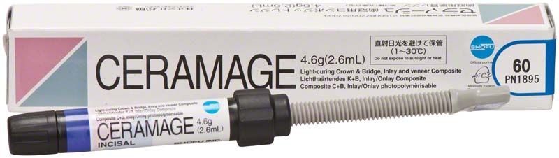 Ceramage Schneide 60 Komposit-System mit Verpackung und Spritze.