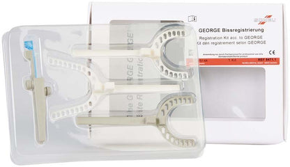 GEORGE GAUGE™ Bissgabel Set in geöffneter Verpackung mit zwei Bissgabeln.