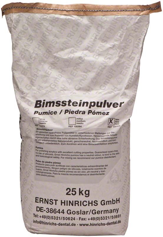 Bimssteinpulver fein 25kg Beutel von Ernst Hinrichs GmbH.
