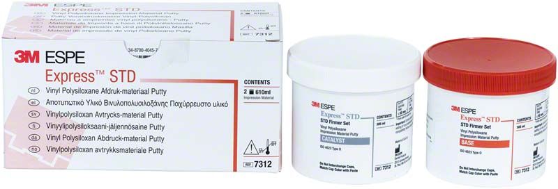 Express STD-Putty Dosen mit Verpackung und Produktinformationen.