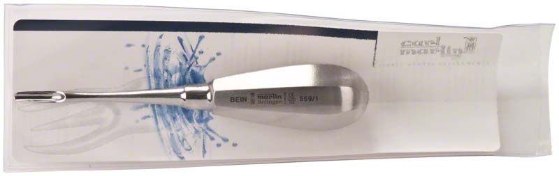 Wurzelheber BEIN, 4,5 mm breit, in transparenter Verpackung.