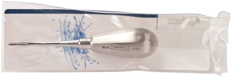 Wurzelheber BEIN, 2,5mm breit, in steriler Verpackung.