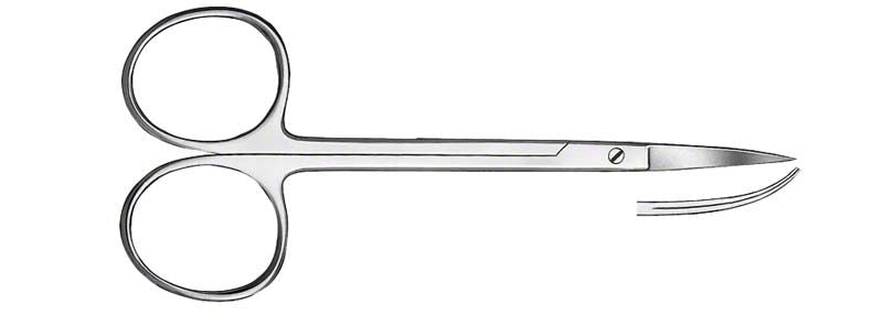 Zahnfleischschere Figur 802, gebogen, 12 cm, für Dentalchirurgie.