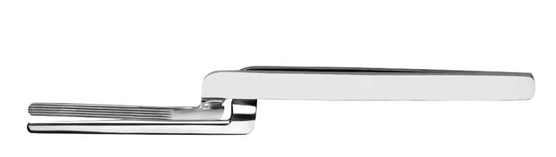 Artikulationspapierpinzette MILLER aus Metall, seitliche Ansicht.