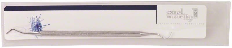 Heidemannspatel Figur 158 in Verpackung mit doppelseitigem Instrumentenende.