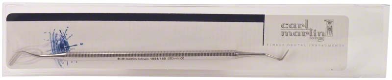 Heidemannspatel aus Edelstahl in Verpackung mit Firmenlogo.