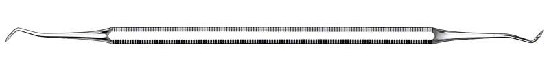 Modellierinstrument ASH Figur 5T mit doppeltem Arbeitsende aus Metall.