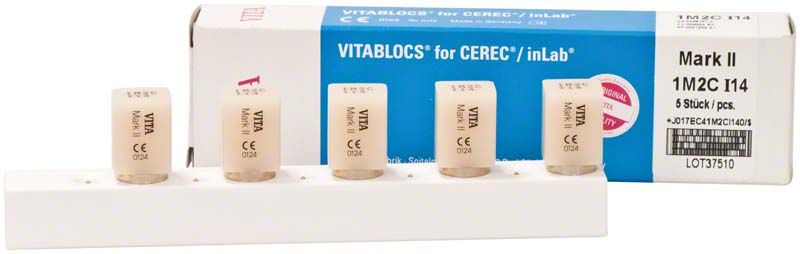 VITABLOCS® Mark II I14 VITA 3D-Master 1M2C Blöcke in Verpackung.
