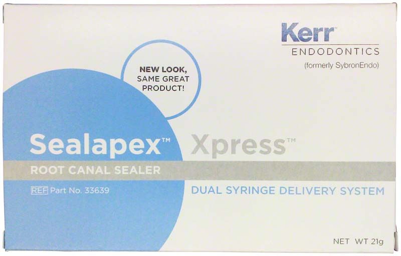 Sealapex™ Xpress Wurzelkanal-Sealer Verpackung mit Dual-Spritzen-System.