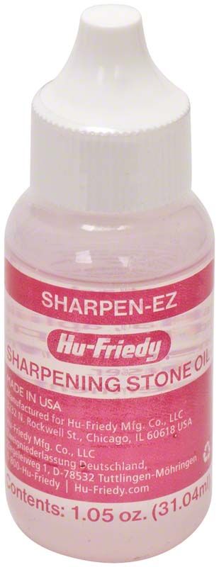 Flasche Sharpen-EZ Schleiföl von Hu-Friedy für Dentalinstrumente.