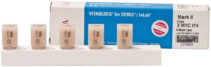 VITABLOCS Mark II I14 Blöcke auf Halterung vor Verpackung.