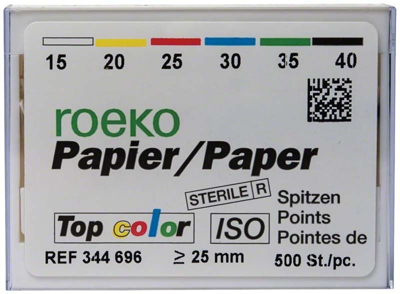 Roeko Papierspitzen Topcolor Vorratspackung mit Größenmarkierung 015-040.