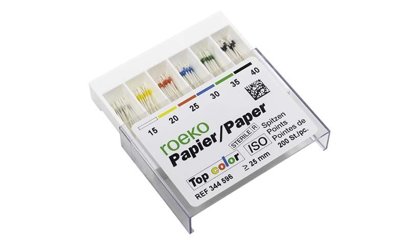 ROEKO Papierspitzen Top color Vorratspackung Gr. 015 mit Farbcodierung.