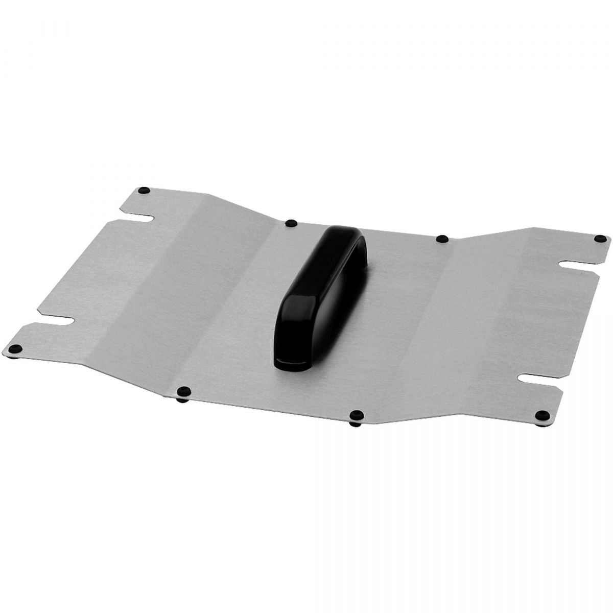 Metallischer SONOREX Deckel D 514 mit schwarzem Griff.