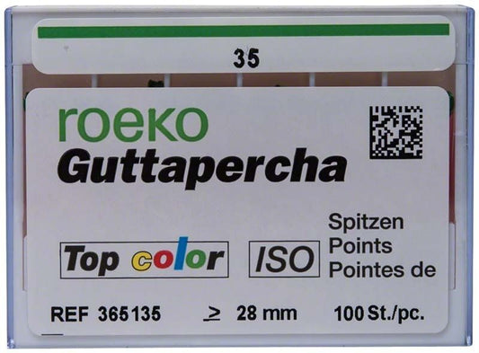 Image of ROEKO Guttapercha-Spitzen Top color Schiebeschachtel - Gr. 035 , grün