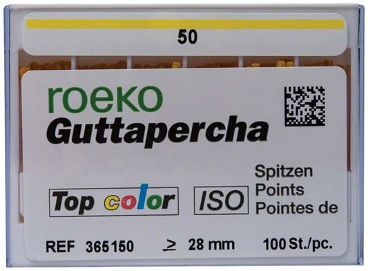 Image of ROEKO Guttapercha-Spitzen Top color Schiebeschachtel - Gr. 050 , gelb