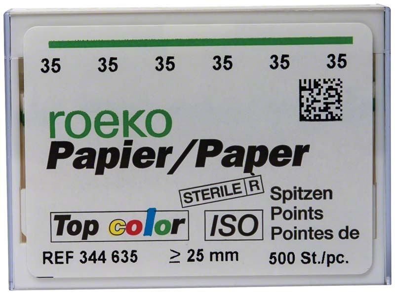 Roeko Papierspitzen Top color Gr. 035, grüne Verpackung, 500 Stück.