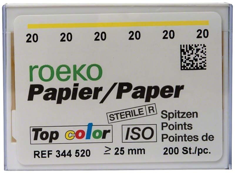 Roeko Papierspitzen Top color Gr. 020, 200 Stück, sterile Verpackung.