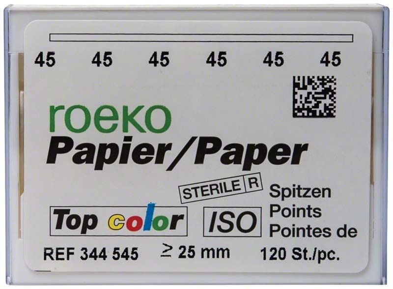 Roeko Papierspitzen Top color Gr. 045 mit Teilfarbkodierung.