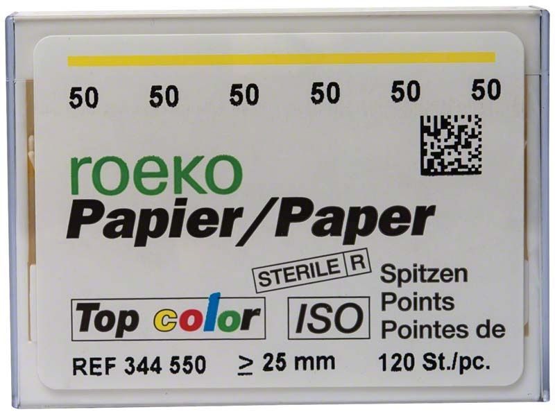 ROEKO Papierspitzen Top color Gr. 050 gelb Verpackung, 120 Stück.