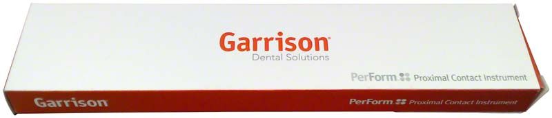 Verpackung des PerForm Kontaktformer Sets von Garrison Dental Solutions.