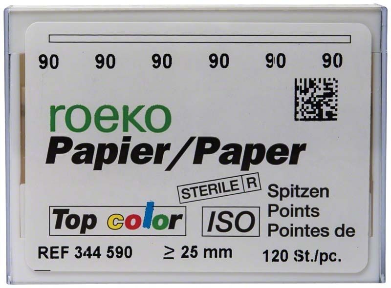 ROEKO Papierspitzen Top color in weißer Verpackung, Größe 090, 120 Stück.