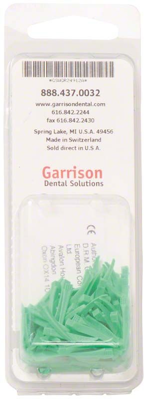 Verpackung mit grünen G-Wedge Keilen von Garrison Dental Solutions.