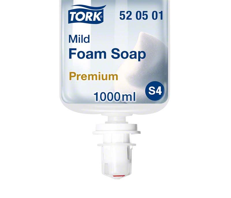 Tork Schaumseife mild in 1000ml Spenderflasche.