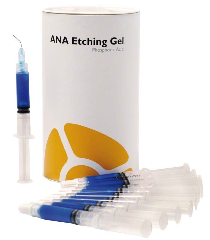 Ana Etching Gel Spritzen mit blauer Phosphorsäurelösung und biegsamer Nadel.