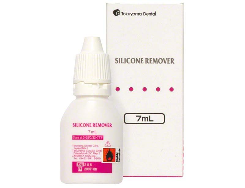 Silicone Remover Flasche und Verpackung, 7 ml, von Tokuyama Dental.