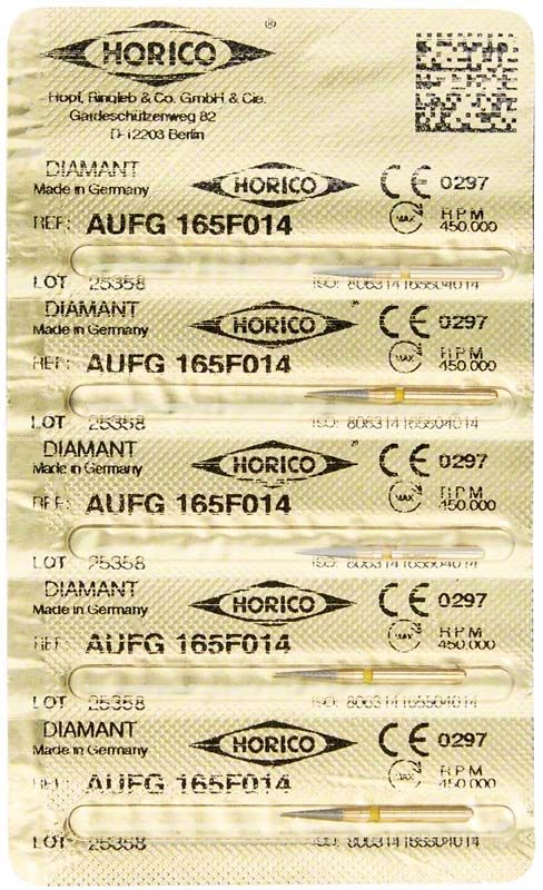 Verpackung mit Löwenschleifer AuFG 165F 014, mehrfach beschriftet.