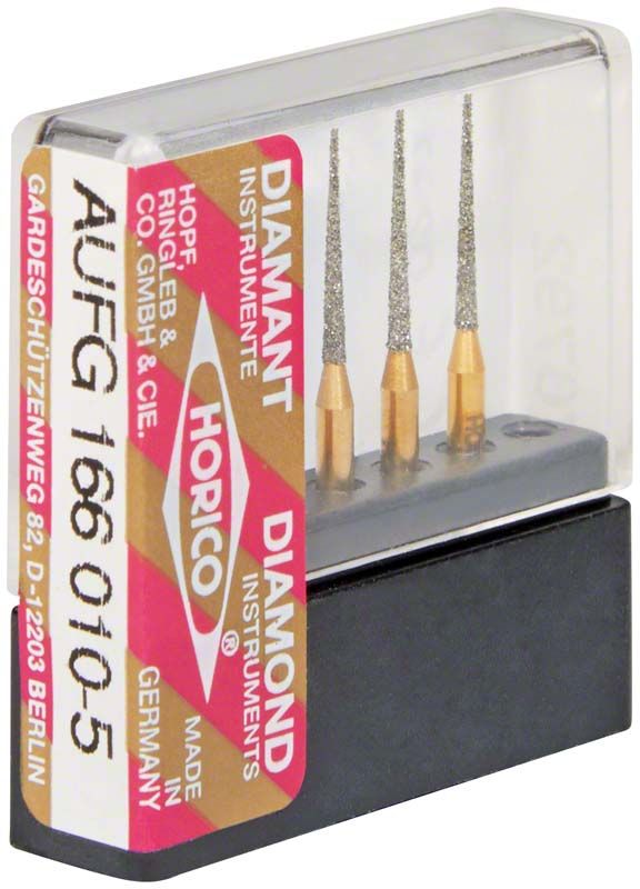 Diamant-Schleifinstrumente Löwenschleifer AuFG 166 010 in Plastikverpackung.