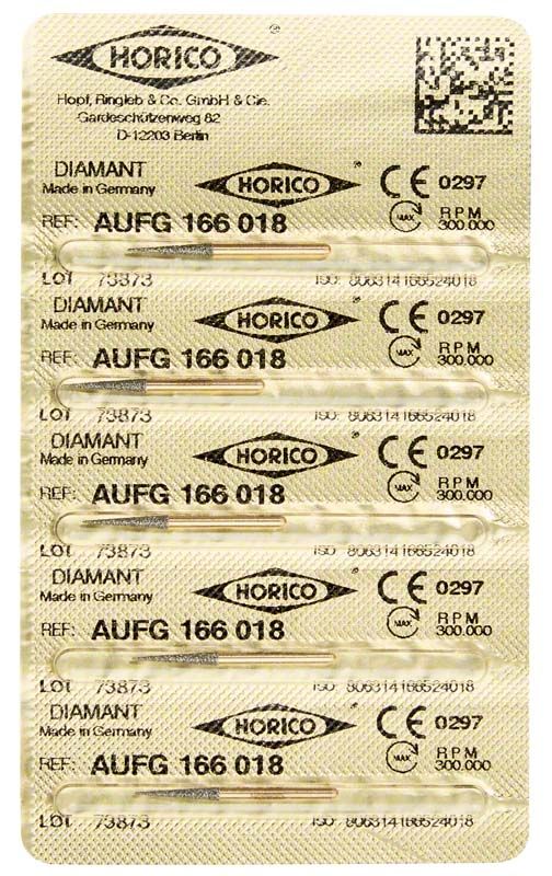 Verpackung von Löwenschleifer AuFG 166 018 Diamantinstrumenten