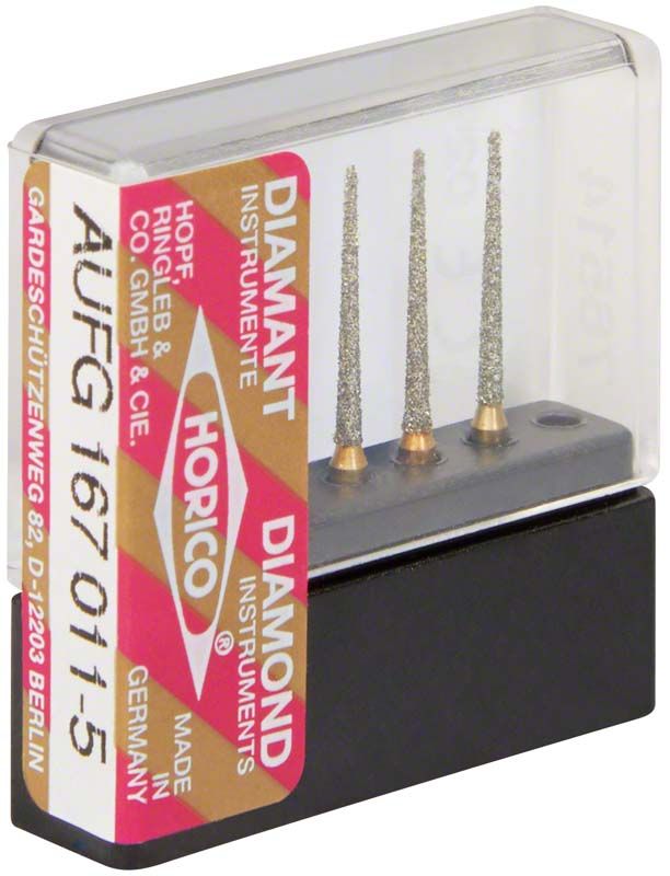 Löwenschleifer AuFG 167 011 mit drei diamantbeschichteten Schleifern in Kunststoffbox.